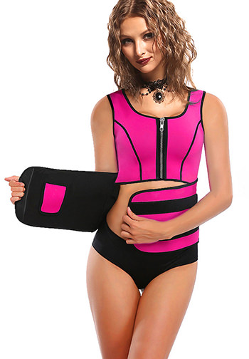 Front Zipper Velcro Neoprene Body Shaper Vest