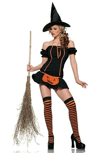 Pumpkin Girl Witch Costume