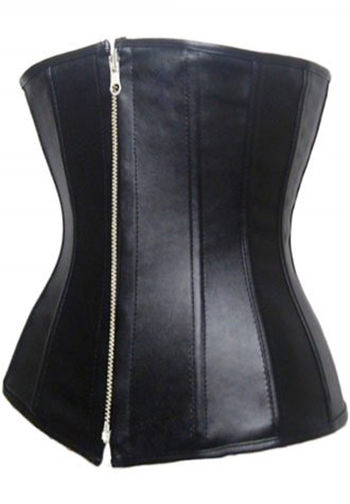 PVC Zipper Underbust Corset