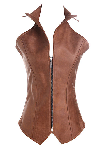 Brown Steampunk Overbust Corset