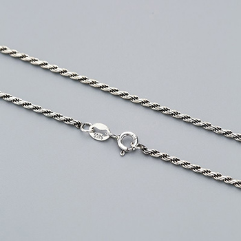 Twisted Rope 925 Silver Chain Necklace