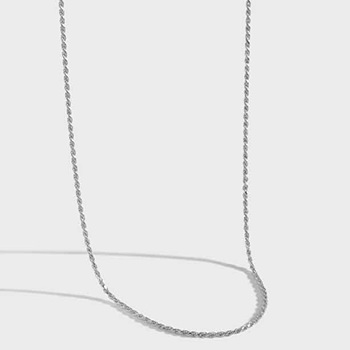 Minimalism Twisted Chain 925 Sterling Silver Necklace