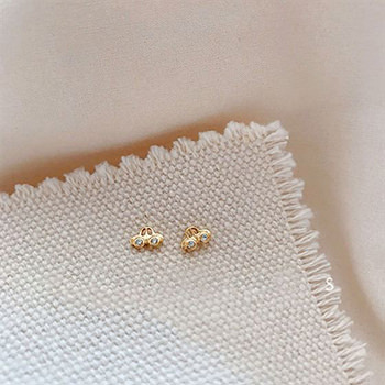 Cute Mini Cubic Zirconia Car 925 Sterling Silver Stud Earrings