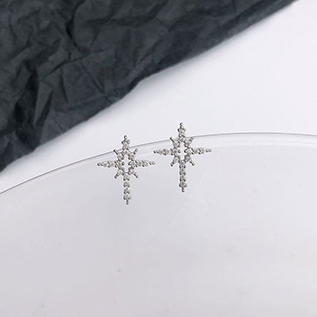 Shining Stars 925 Sterling Silver Stud Earrings