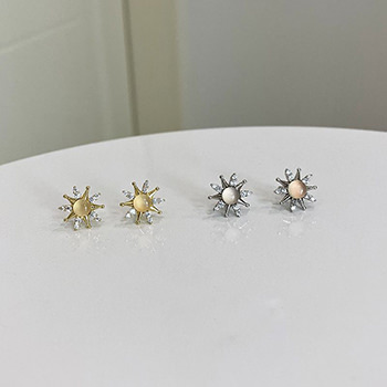 Cute Mini Shining CZ Star  925 Sterling Silver Stud Earrings