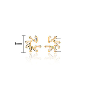 Beautiful CZ Flowers Hot 925 Sterling Silver Stud Earrings