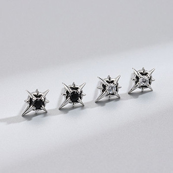 Dainty Polaris Star 925 Sterling SilverStud Earrings