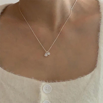 Casuall Waterdrop Six Claw CZ 925 Sterling Silver Necklace