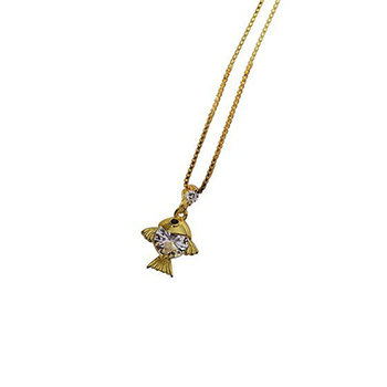 CZ Fish Animal 925 Sterling Silver Necklace