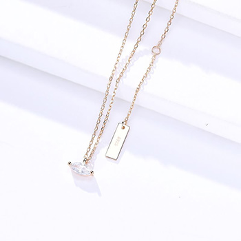 Classic CZ Geometry Triangle 925 Sterling Silver Necklace