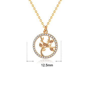 Women CZ Life Tree 925 Sterling Silver Necklace