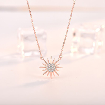 Party CZ Sun Shines  925 Sterling Silver Necklace