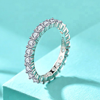 Office CZ Lines Simple 925 Sterling Silver Ring