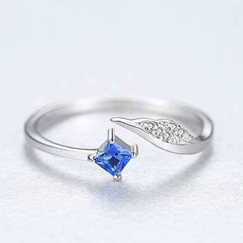 Elegant Cubic Zirconia Wing 925 Sterling Silver Adjustable Ring