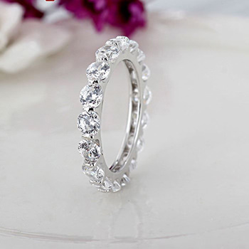 Fashion Shining CZ 925 Sterling Silver Ring