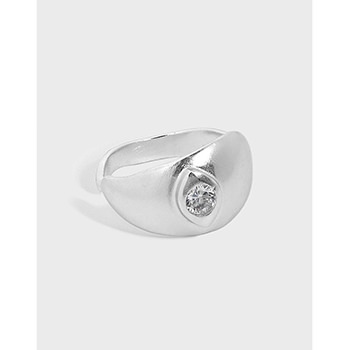 Graduation Devil Eye CZ 925 Sterling Silver Adjustable Ring