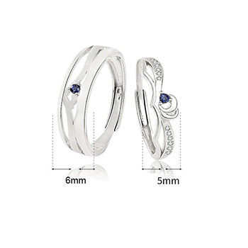 Classic CZ Safe Haven 925 Sterling Silver Adjustable Promise Ring