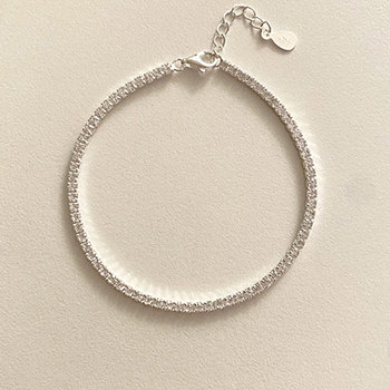 Fashion Micro Setting CZ 925 Sterling Silver Bracelet