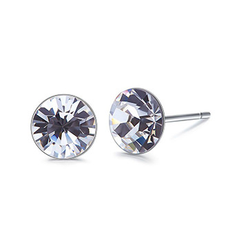 Fashion Natural Crystal 925 Sterling Silver Studs Earrings