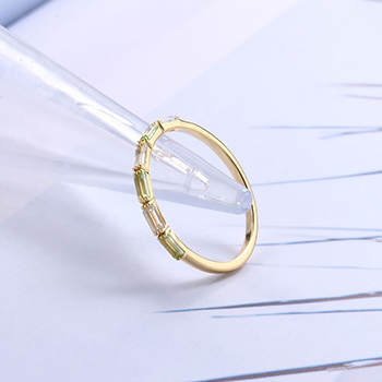 Natural Crystal Slub 925 Sterling Silver Ring