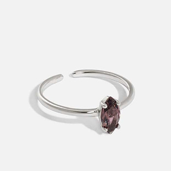 Oval Created Tourmaline 925 Sterling Silver Adjustable Ring