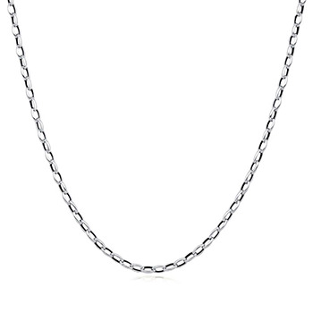 Thin Locomotive Chain 925 Silver Men's Necklace