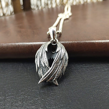 Vintage Men Devil Wings 925 Sterling Silver DIY Pendant