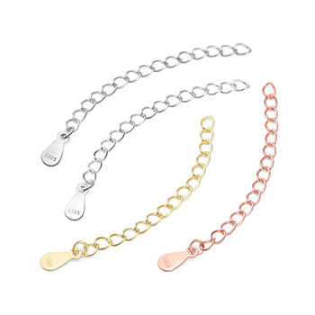 Fashion Waterdrop  Rolo Chain 925 Sterling Silver DIY Extended Chain