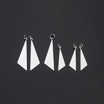 Geometry Triangle 925 Sterling Silver DIY Charm