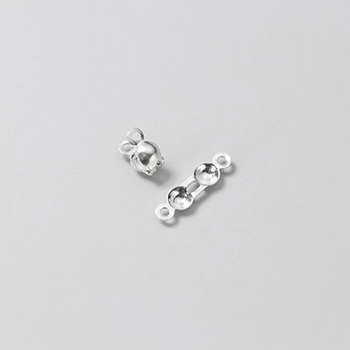 Simple Round 925 Sterling Silver DIY Clasps