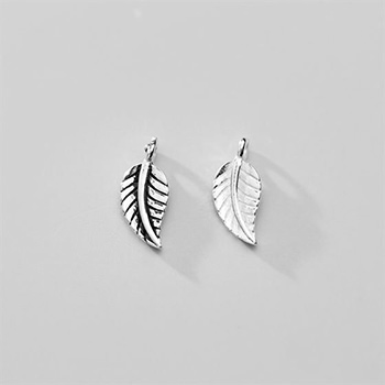 Vintage Leaf 925 Sterling Silver DIY Charm