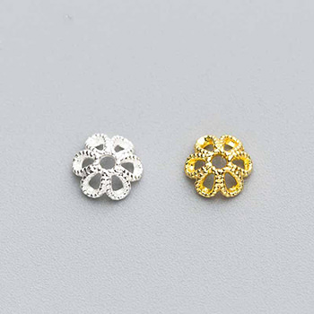 Beautiful Hollow Flower DIY 925 Sterling Silver Cap