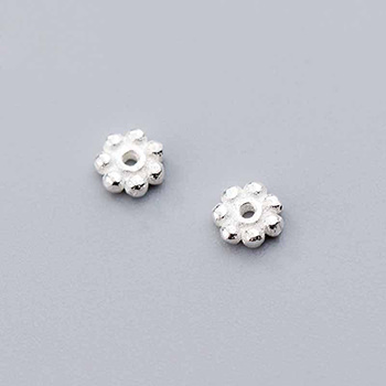 Casual 4-7mm Flower DIY 925 Sterling Silver Spacer