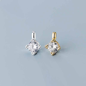 Fashion Round CZ 925 Sterling Silver DIY Charms