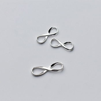 Simple Infinite 8 Solid 925 Sterling Silver DIY Links and Connectors