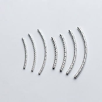 Simple Thin Bend Solid 925 Sterling Silver DIY Tubes