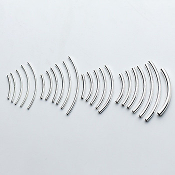 Simple Thin Bend Solid 925 Sterling Silver DIY Tubes