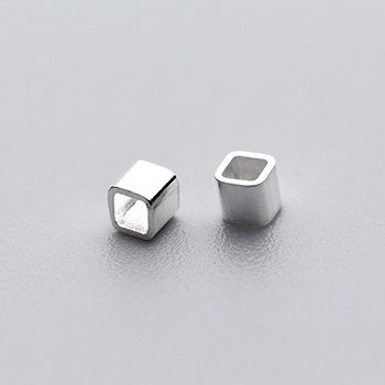 Simple Block Solid 925 Sterling Silver DIY Keeper