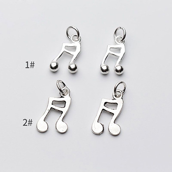 Trendy Music Note 925 Sterling Silver DIY Charm