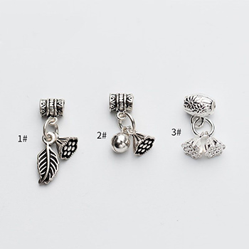 Simple Lotus Seeds And Leaf 925 Sterling Silver DIY Charm