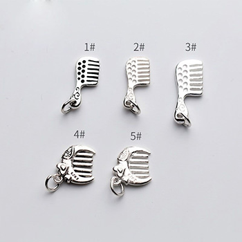 Simple Comb 925 Sterling Silver DIY Charm