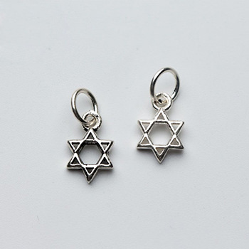 Simple Hollow Six Awn Star 925 Sterling Silver DIY Charm