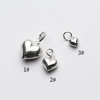 Simple Heart 925 Sterling Silver DIY Charm