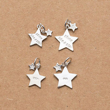 Trendy Shine Like A Star Letter 925 Sterling Silver DIY Charm