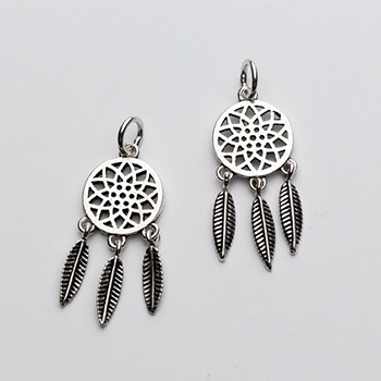 Trendy Hollow Flower Tassel 925 Silver Charm