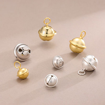 Cute Jingle Bells Jewelry Making DIY Pendants 925 Sterling Silver Charms