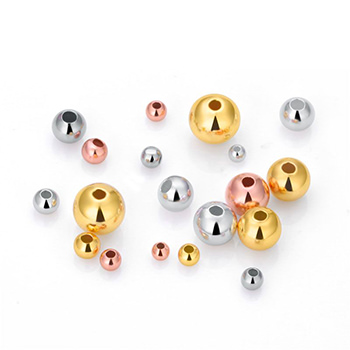 Fashion Round Beads 925 Sterling Silver DIY Bead Caps