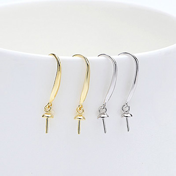 Simple Casual 925 Sterling Silver DIY Earrings Hooks