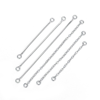 Fashion Box Rolo Chain 925 Sterling Silver DIY Extended Chain