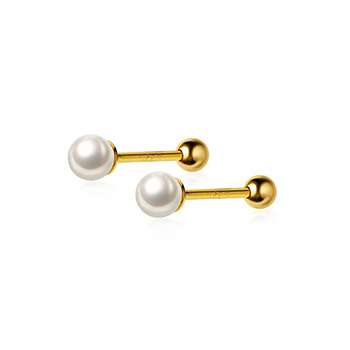 Shell Pearl Beads Dual-Purpose 925 Sterling Silver Stud Earrings